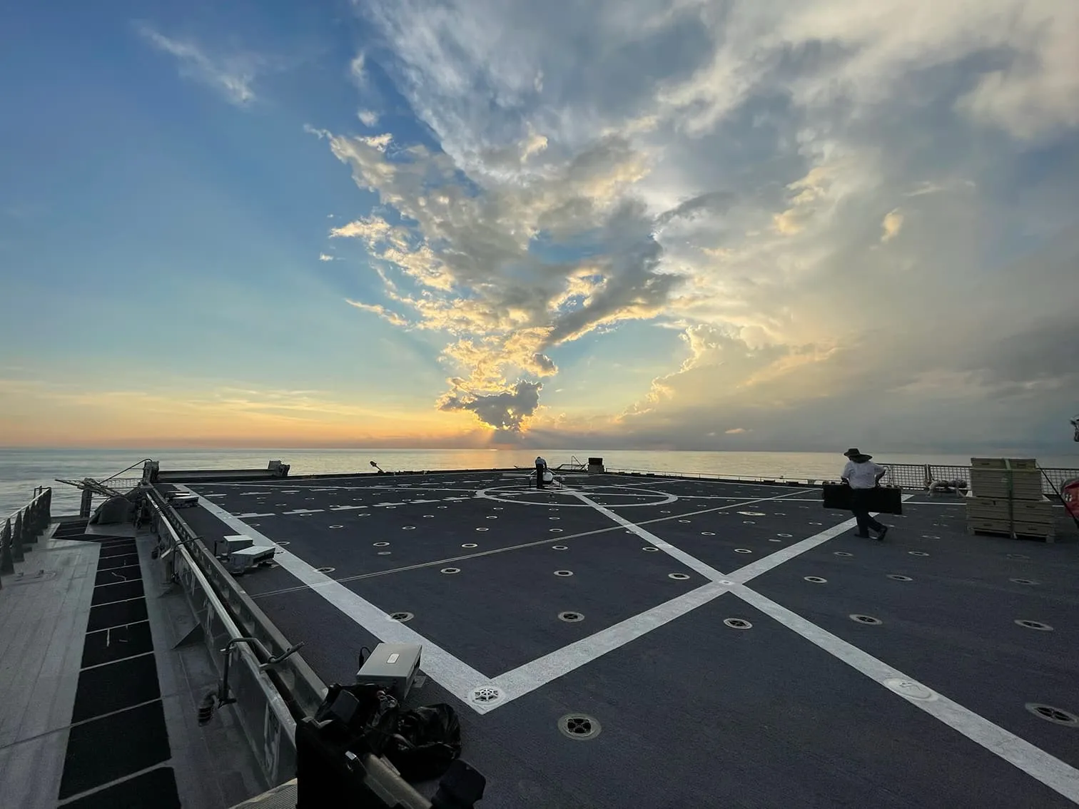 Military team in a desert